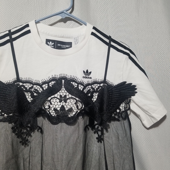 NWT ADIDAS X DRY CLEAN ONLY BANGKOK LACE T-SHIRT DRESS RARE! LIMITED EDITION - Picture 7 of 9